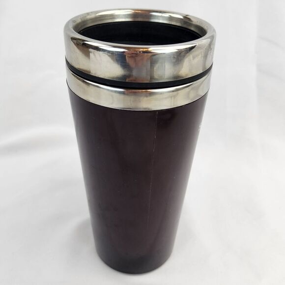 ☕️Vintage Starbucks Raspberry & Stainless Steel 16oz Travel Tumbler w/Handle - Picture 7 of 12